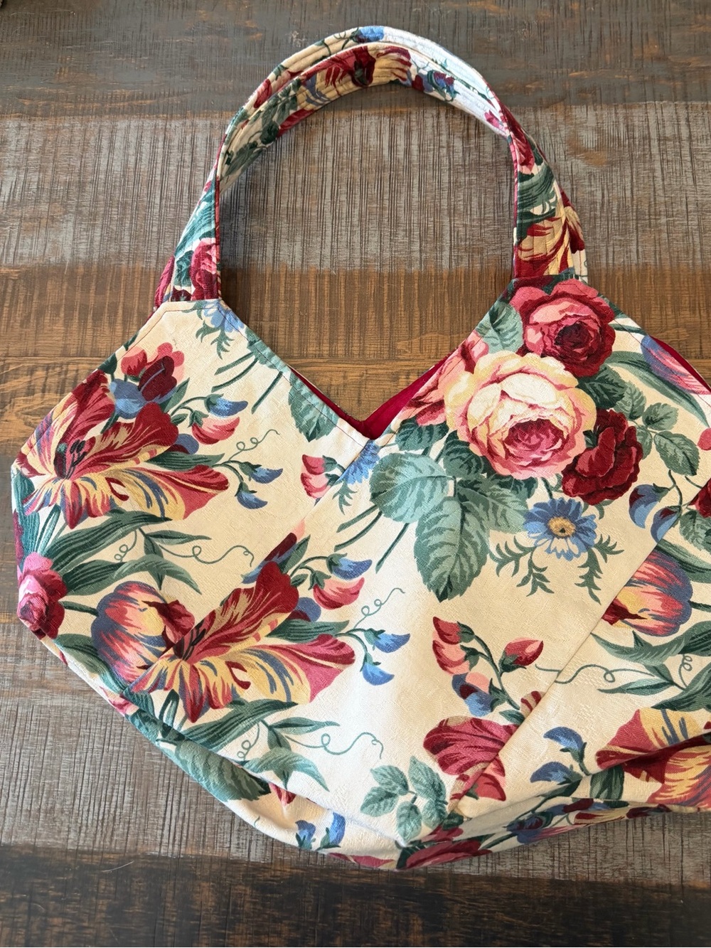 Cottage core floral grandma core shoulder bag